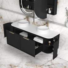 Hampshire 1500mm Wall Hung Double Vanity with Solid Surface Countertop